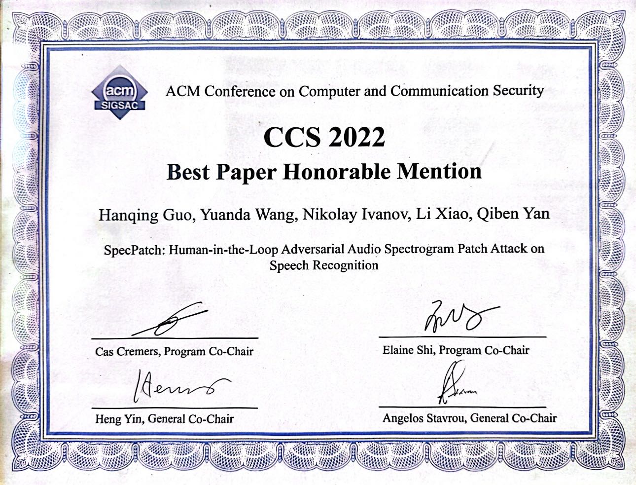 CCS Award