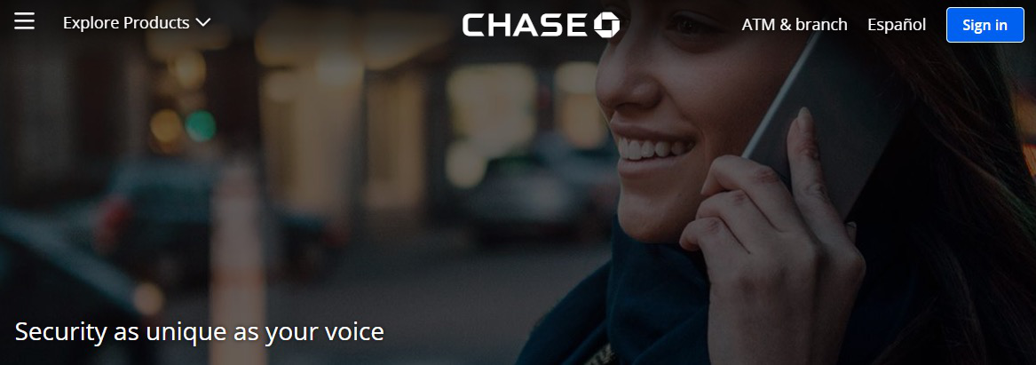 Chase voice biometrics banking